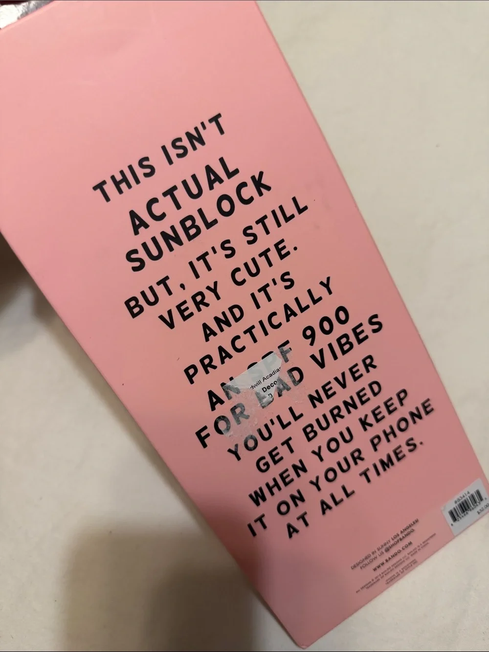 ban.do Pink Novelty Sunblock Phone Case iphone7